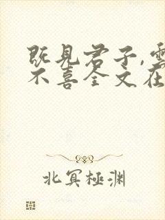 既见君子,云胡不喜全文在线阅读小说