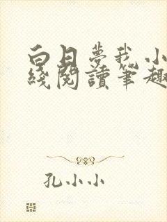 白日梦我小说在线阅读笔趣阁