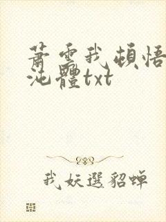 萧云我顿悟了混沌体txt