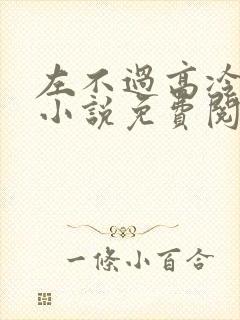 左不过高冷罢了小说免费阅读全文