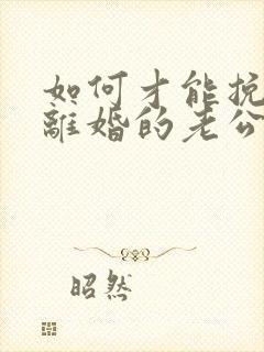 如何才能挽回要离婚的老公