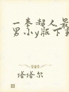 一拳超人最强之男小y版下载