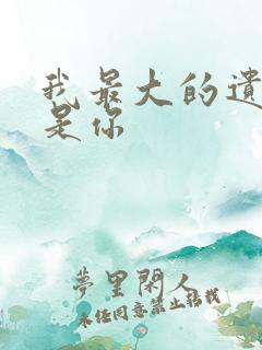 我最大的遗憾就是你