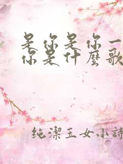 是你是你一定是你是什么歌的歌词