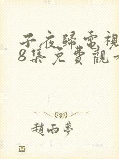 子夜归电视剧18集免费观看全集高清