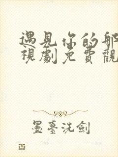 遇见你的那天电视剧免费观看全集高清