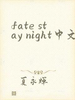 fate stay night中文名