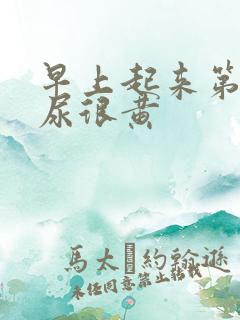 早上起来第一泡尿很黄