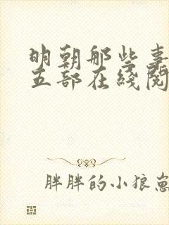 明朝那些事儿第五部在线阅读