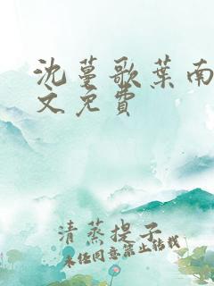 沈蔓歌叶南弦全文免费