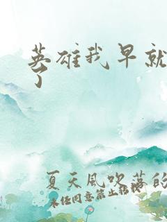 英雄我早就不当了