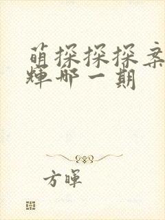 萌探探探案文俊辉哪一期