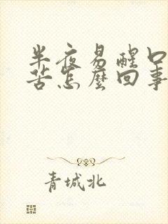 半夜易醒口干口苦怎么回事