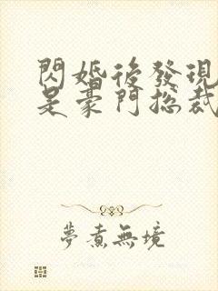 闪婚后发现老公是豪门总裁 全本