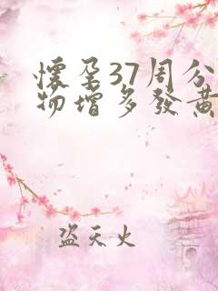 怀孕37周分泌物增多发黄