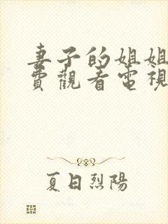 妻子的姐姐2免费观看电视剧