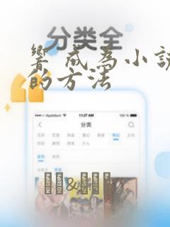 响 成为小说家的方法