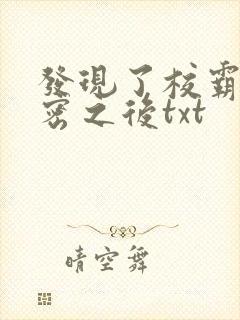 发现了校霸的秘密之后txt
