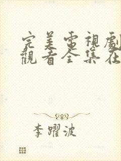 完美电视剧免费观看全集在线播放