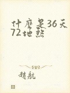 什么是36天罡72地煞