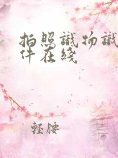 拍照识物识别软件在线