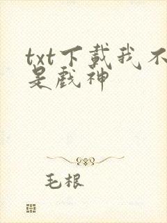 txt下载我不是戏神