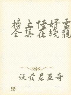 榜上佳婿电视剧全集在线观看免费