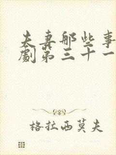 夫妻那些事电视剧第三十一集