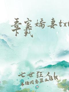 吾家娇妻txt下载