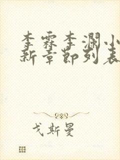 李霖李澜小说最新章节列表官场奇才