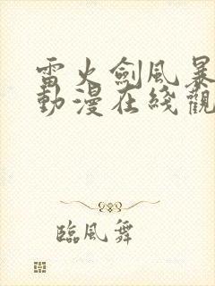 雷火剑风暴传说动漫在线观看