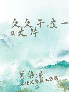 久久午夜一级aa大片