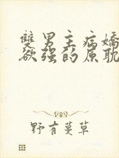 双男主病娇占有欲强的原耽小说