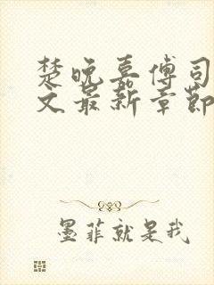 楚晚嘉傅司年全文最新章节免费阅读