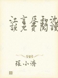 江言辰和沈棠小说免费阅读