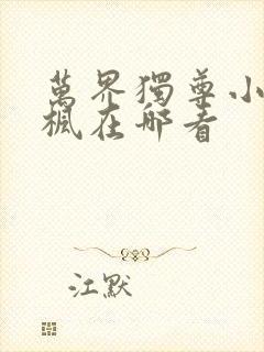 万界独尊小说林枫在哪看