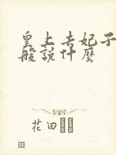 皇上去妃子那一般说什么