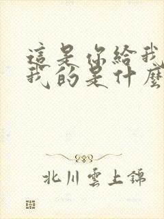 这是你给我的伤我的是什么歌