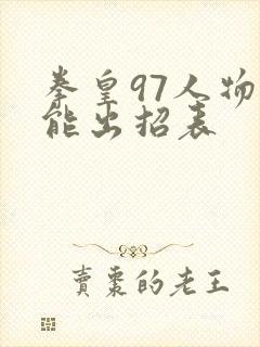 拳皇97人物技能出招表