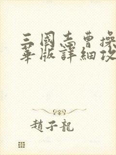 三国志曹操传豪华版详细攻略