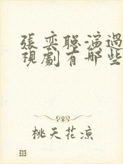 张奕聪演过的电视剧有哪些