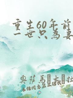 重生60年前这一世只为妻儿视频