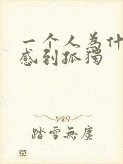 一个人为什么会感到孤独