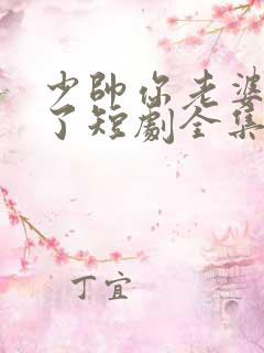 少帅你老婆又跑了短剧全集免费播放