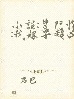 小说:农门悍妻:我娘子超凶