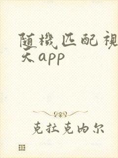 随机匹配视频聊天app