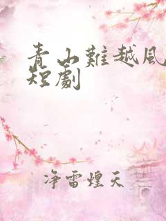 青山难越风惊去短剧