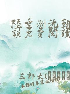 陆云洲沈朝惜小说免费阅读