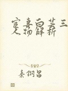 宦妻白芸三部曲人物解析