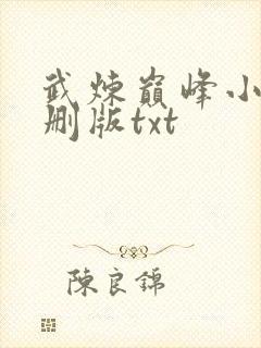 武炼巅峰小说未删版txt